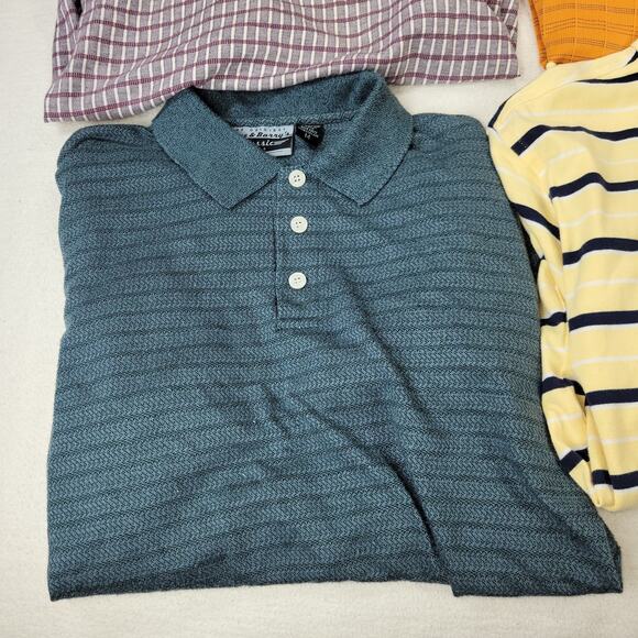 Lot of Polo Shirts Mens Sz Medium Y2k Grunge Preppy School University College - Picture 2 of 9